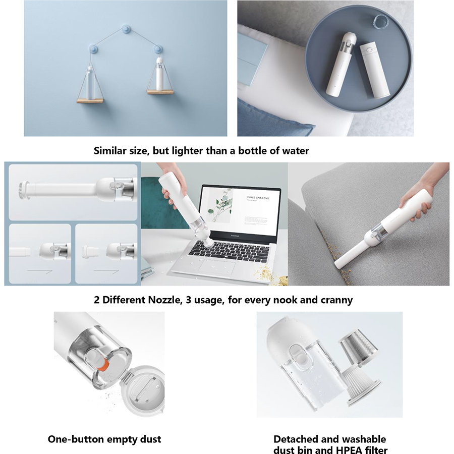 Máy Hút Bụi Xiaomi Vacuum Cleaner Mini - Hàng Chính Hãng