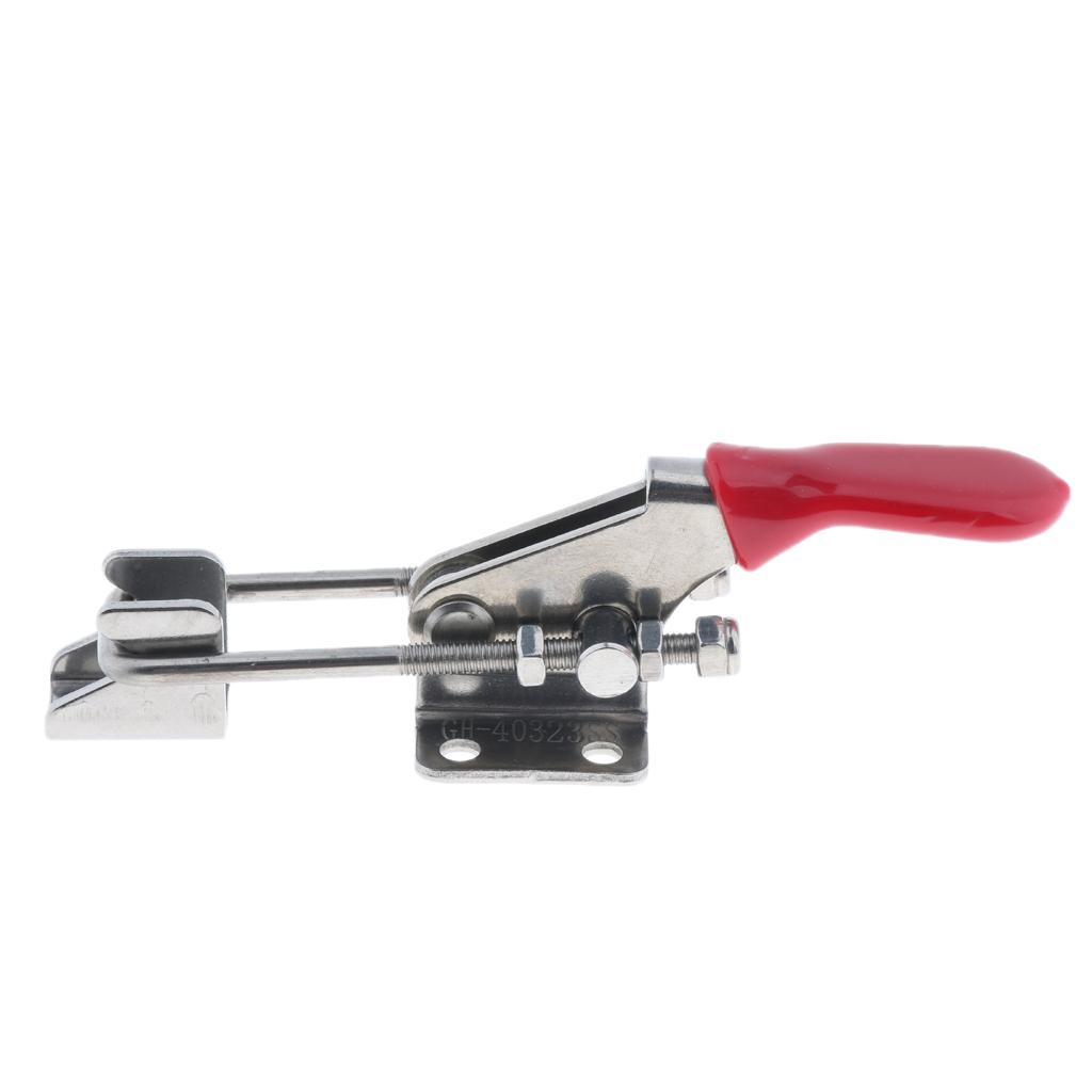 5Pcs 170kg Holding Capacity, Adjustable Quick Release Latch Type Toggle Clamp Hand Tool, Stainless