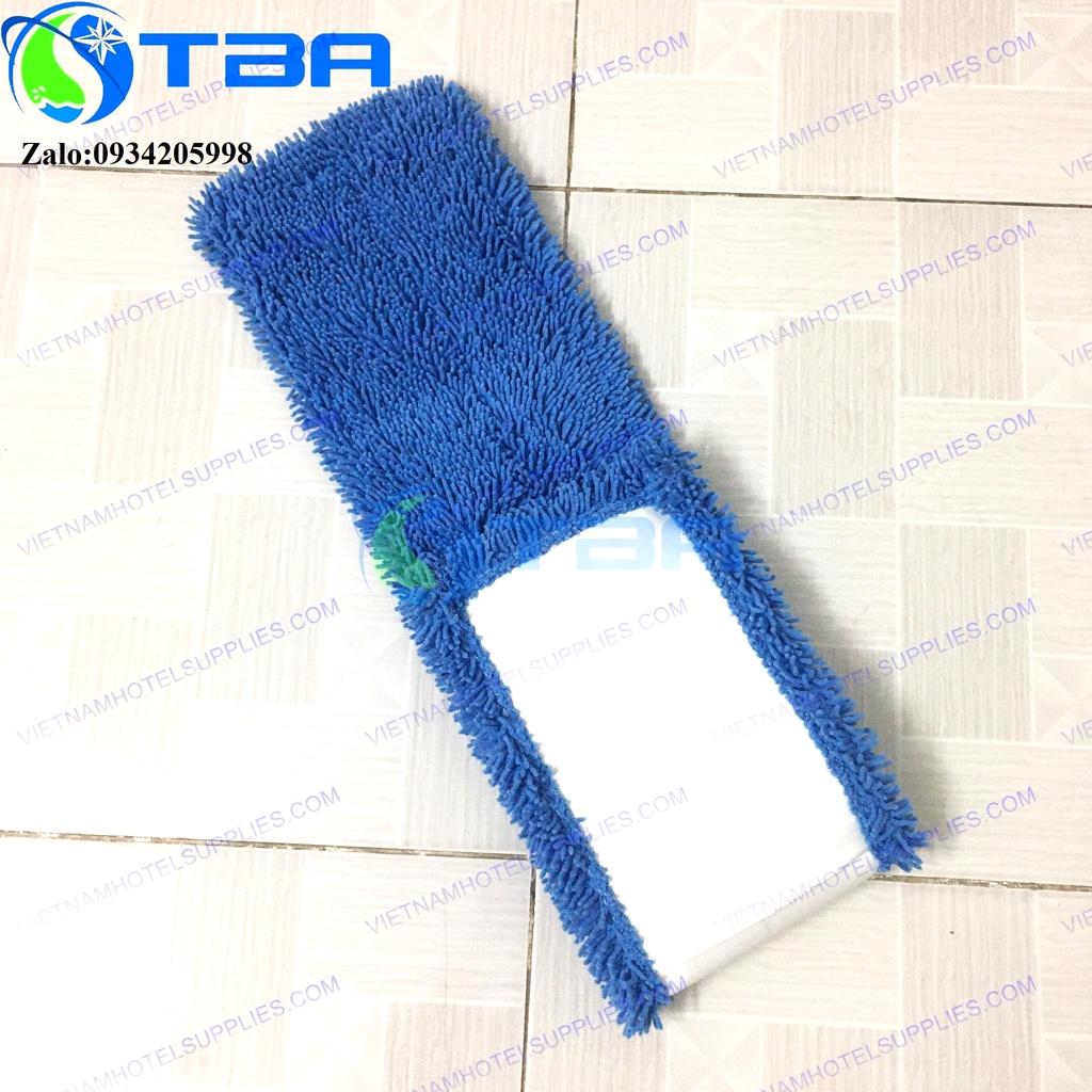 Tấm lau thay thế công nghiệp 80cm sợi microfiber màu xanh siêu thấm hút tốt