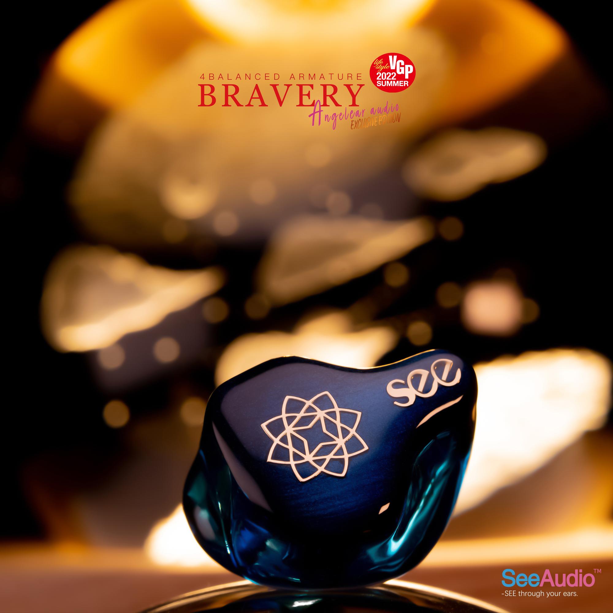 Tai nghe SeeAudio Bravery Edition Hifi 4 Tai nghe in-ear phần ứng cân bằng Xanh hải quân Angelears Anniversary Seeaudio Yume ii Màu sắc: Đỏ-YONGSE 4.4-Quà tặng