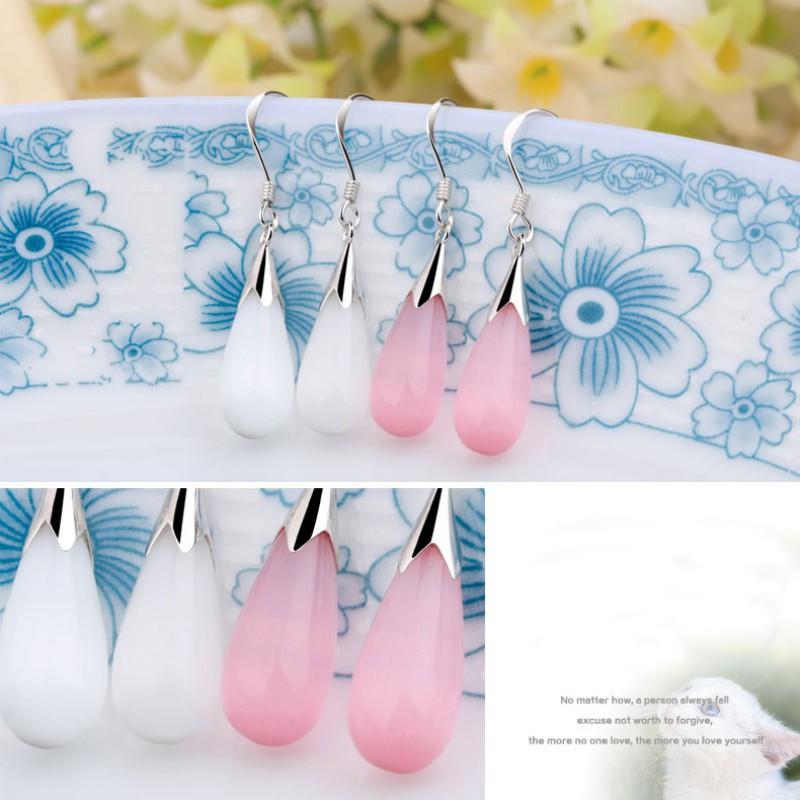 Bông Tai Hình Giọt Nước Đính Đá