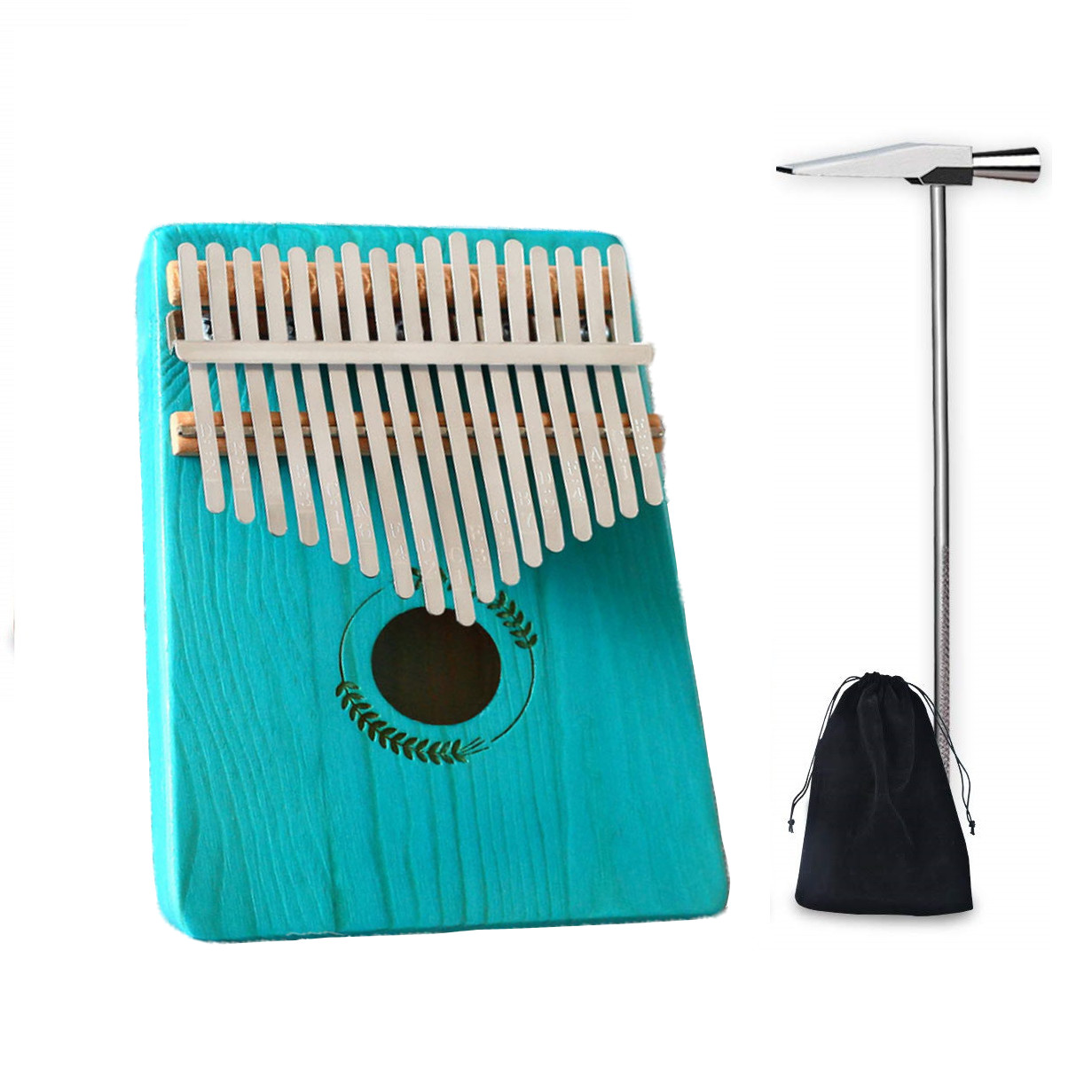 Đàn Kalimba 17 phím gỗ mahagony JC00075-Tặng túi nhung bảo vệ đàn và phụ kiện