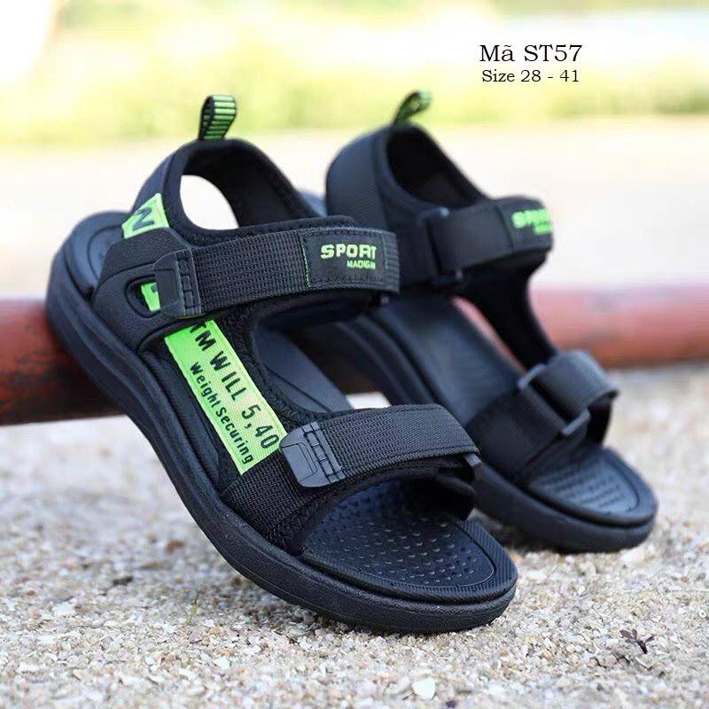 Sandal bé trai SPORT MEDIGEN ST57 quai dán linh hoạt đế matxa êm chống bẹt quai hậu đi học đi biển cho bé 4 - 12tuổi