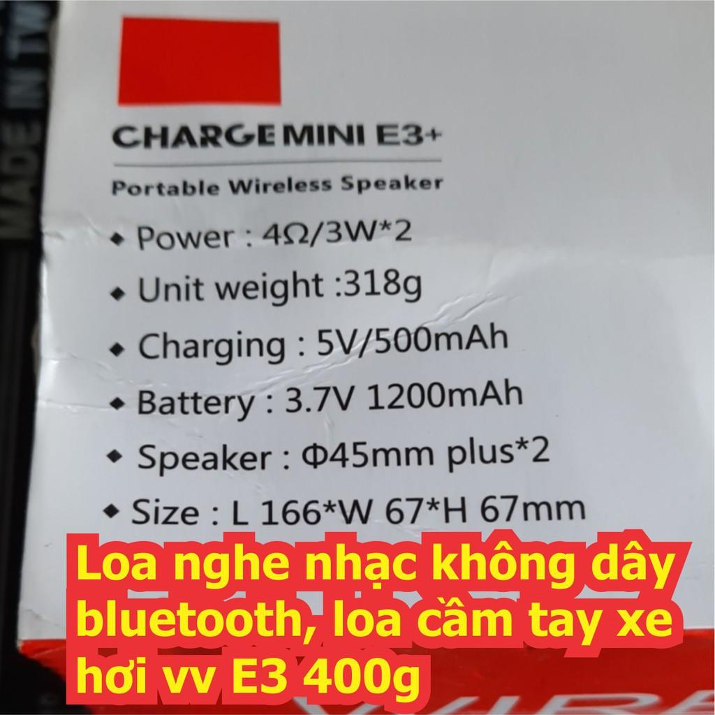 Loa nghe nhạc không dây bluetooth, loa cầm tay xe hơi vv E3 400g kde6727