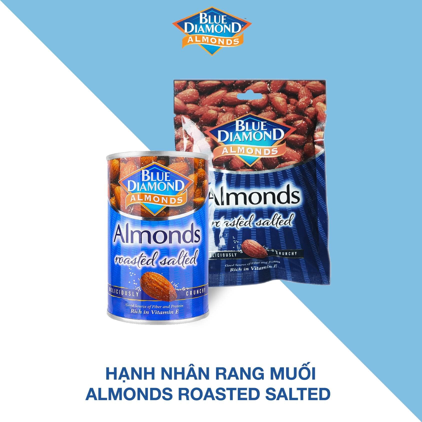 Hạnh nhân BLUE DIAMOND - Vị Muối Roasted Salted - túi 30g