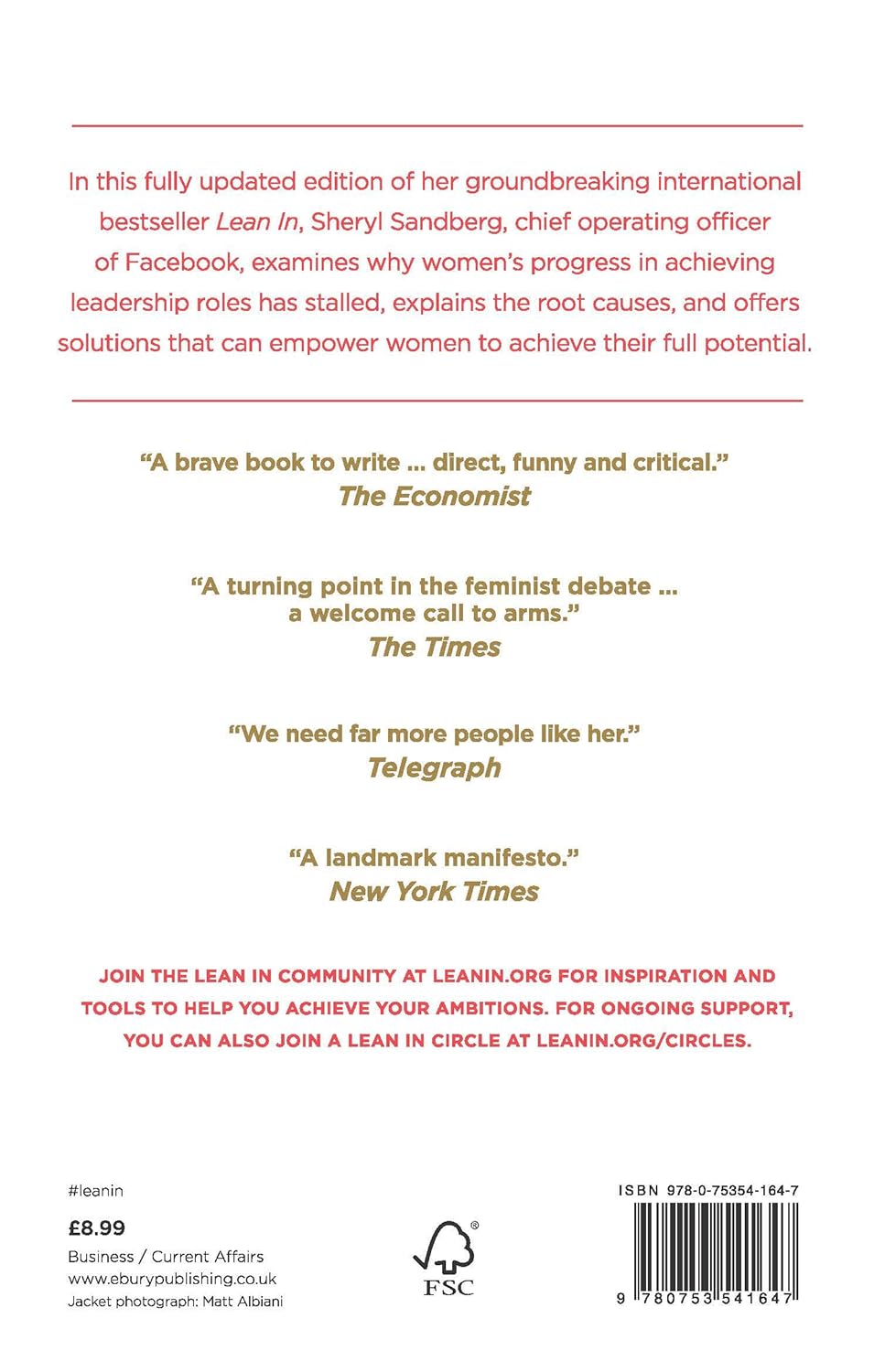 Sách tiếng Anh - Lean In: Women, Work, and the Will to Lead