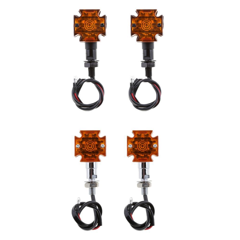 Pair Amber Light For Motorcycle Front Rear Turn Signal Indicator Bulb