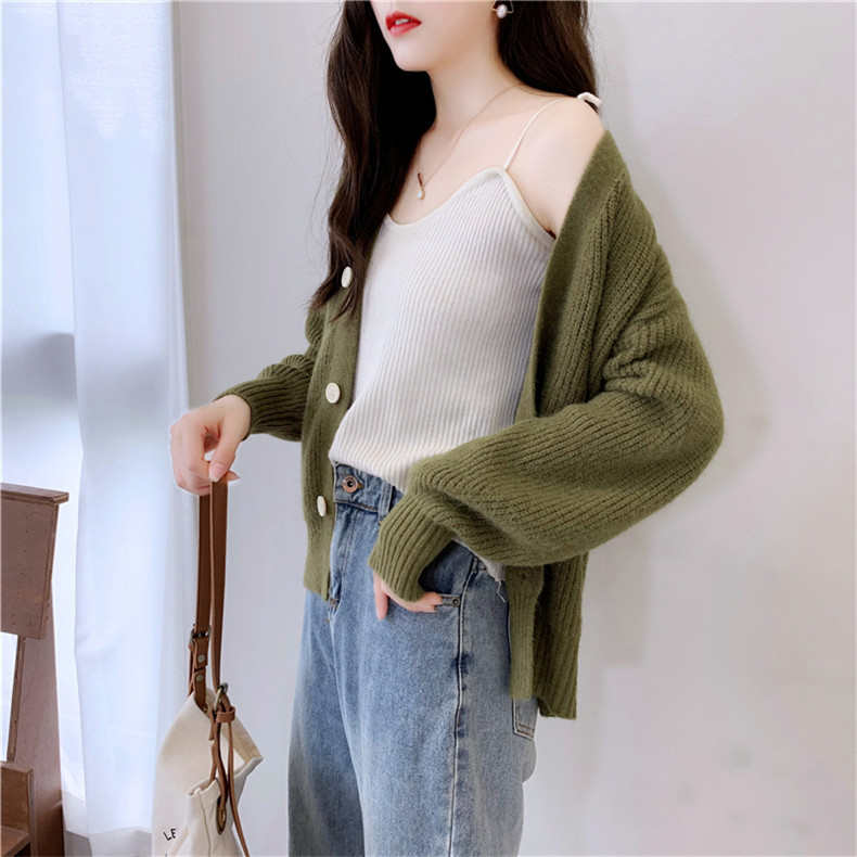 Hình ảnh Áo cardigan len nữ dáng lửng tay bồng trẻ trung ArcticHunter, thời trang thương hiệu chính hãng