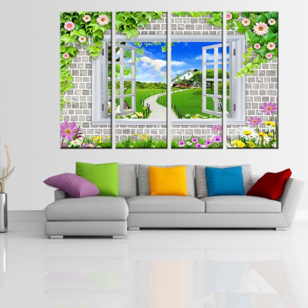 Tranh Canvas treo tường nghệ thuật | Bộ 4 bức | HLB_004