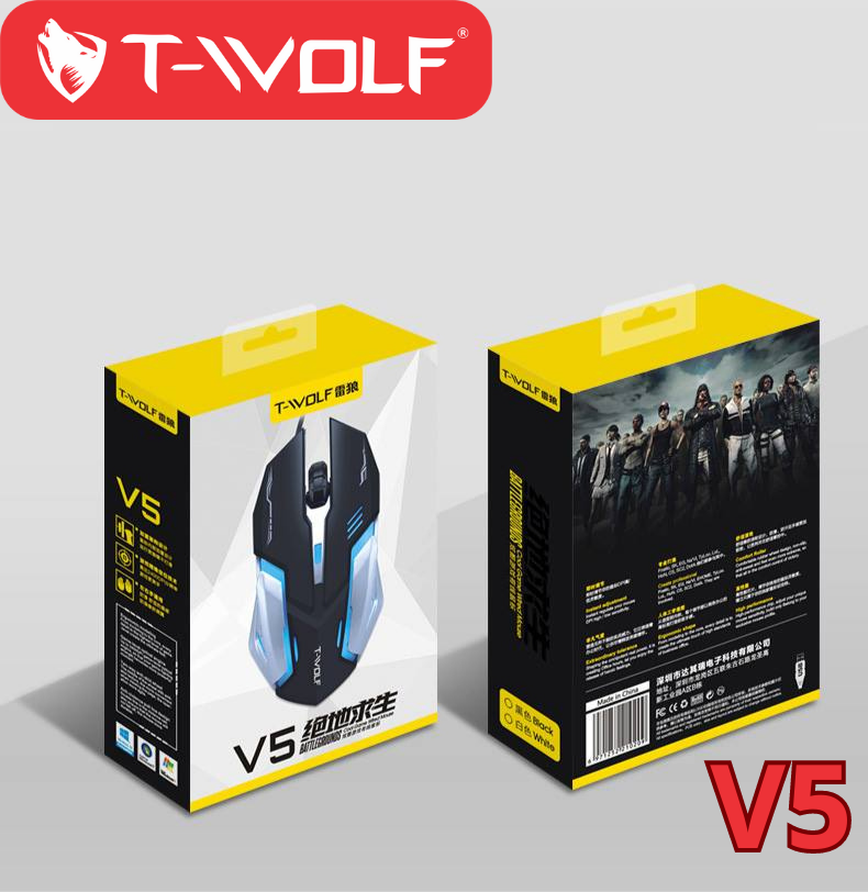 Chuột Gaming T-Wolf V5 Led USB - Hàng Chính Hãng