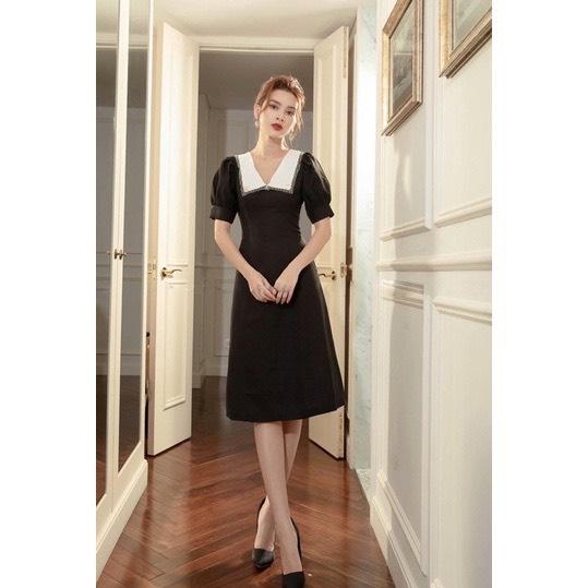 ĐẦM XOÈ PHỐI CỔ TRẮNG VIỀN REN 79399850