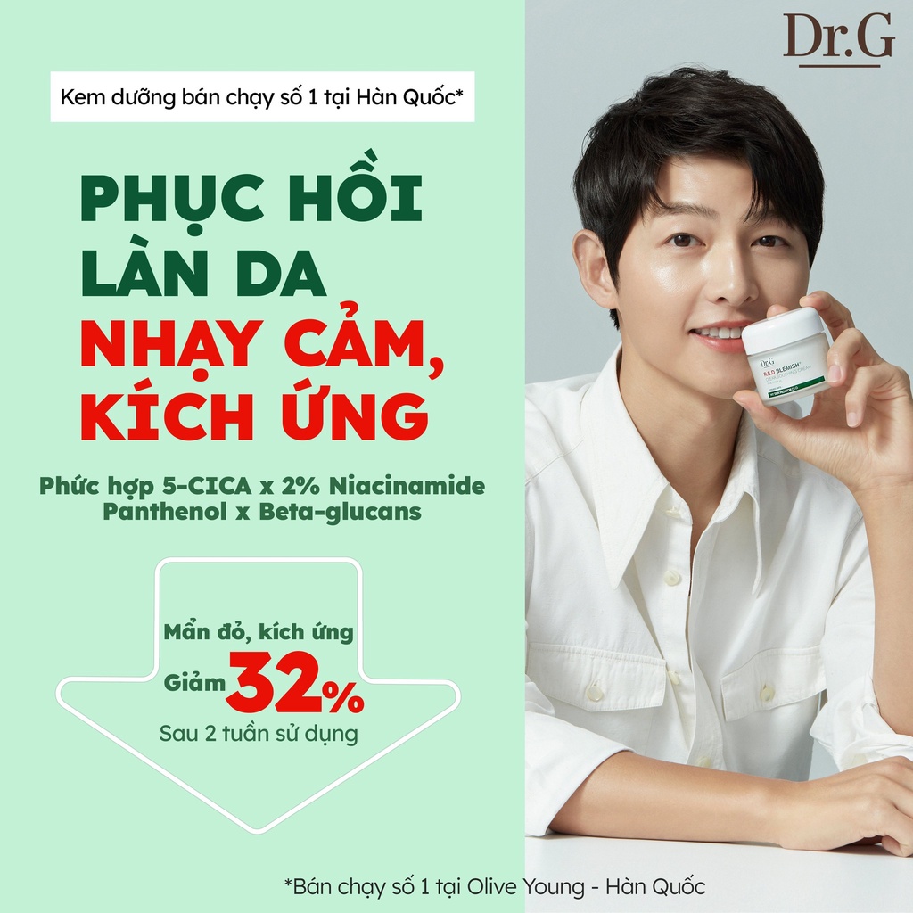 Kem Dưỡng Ẩm và Phục Hồi Sâu Cho Da Dr.G R.E.D Blemish Clear Soothing Cream 70ml