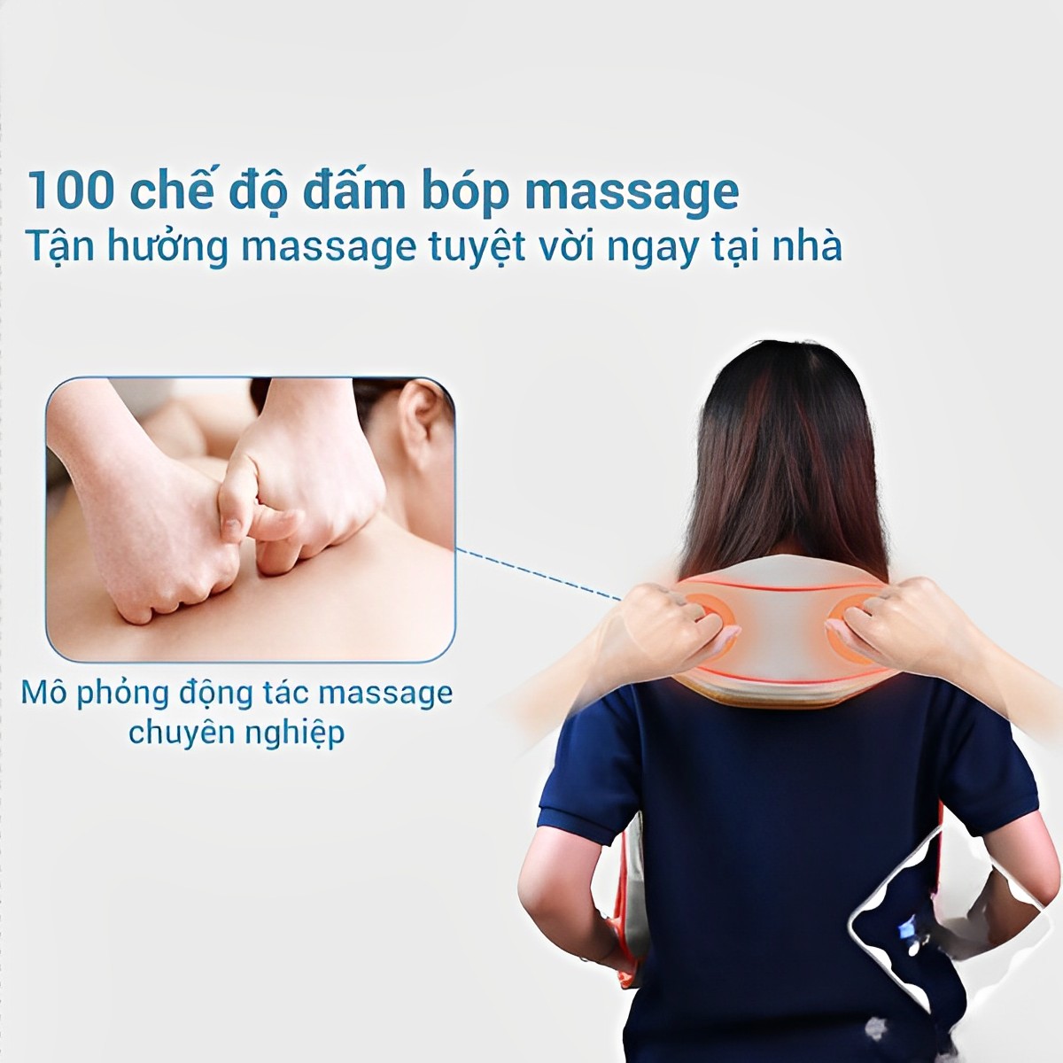 Đai Massage Cổ, Vai Gáy, Lưng , tác động sâu vào vùng cơ giúp giảm đau nhanh chóng