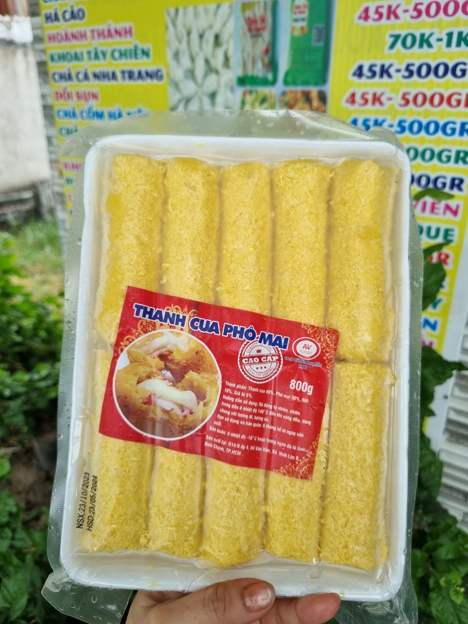 THANH CUA PHÔ MAI KÉO SỢI - KHAY 800 gr - 10 Cây siêu to y hình