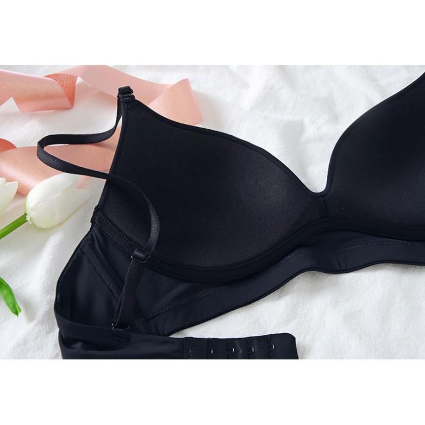 Bralette Trơn Siêu Mềm Mịn Cao Cấp B351 - Đen,L
