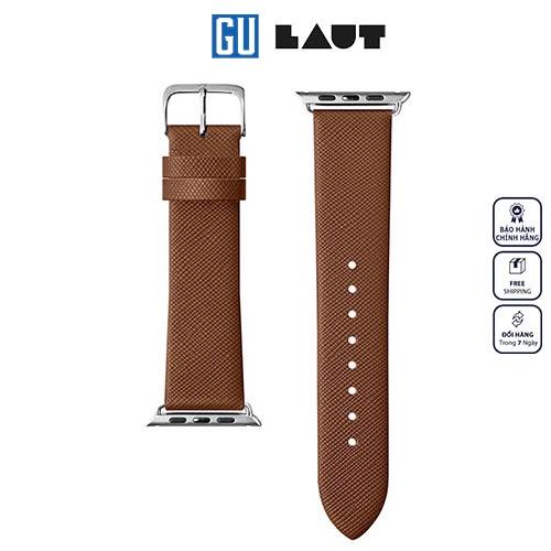 Dây đeo LAUT PRESTIGE dành cho Apple Watch (42/44mm) Series 1~7 & SE, dây đeo được làm từ chất liệu da thật cao cấp, bền đẹp Hàng Chính Hãng