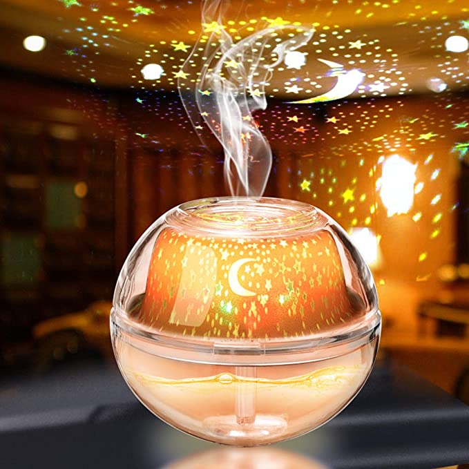 Máy Phun Sương,Tạo Độ Ẩm USB Crystal Night Light Projection Humidifier 500ml-Giao Màu Ngẫu Nhiên -Hàng Chính Hãng