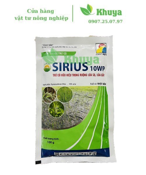 Thuốc trừ cỏ Sirius 10WP 100g Cỏ trong ruộng lúa sạ - Lúa cấy