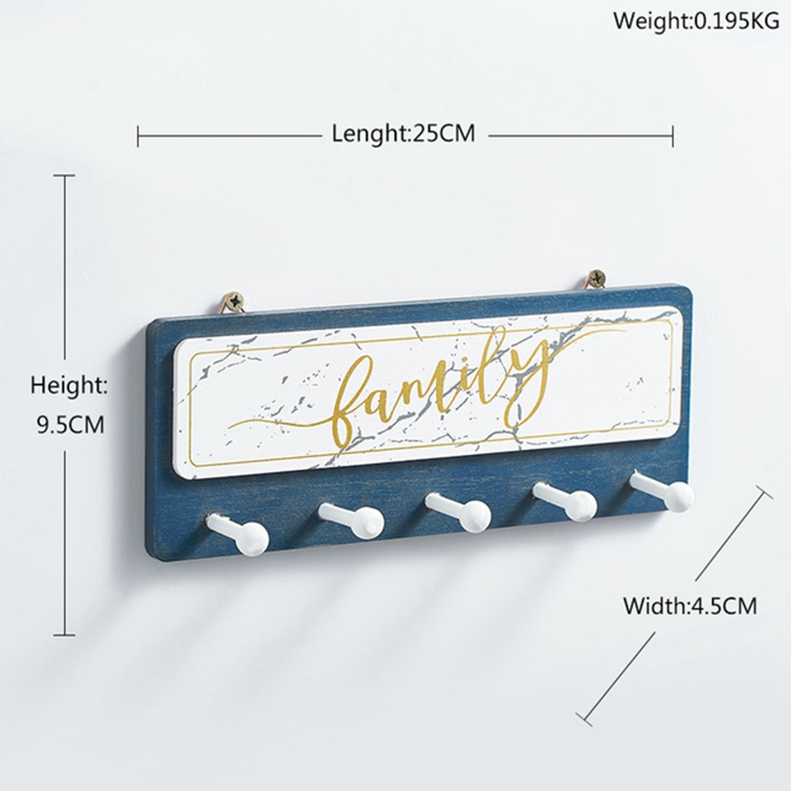 Wooden  Decor Wall Mounted Holder Keys Coat Hanger