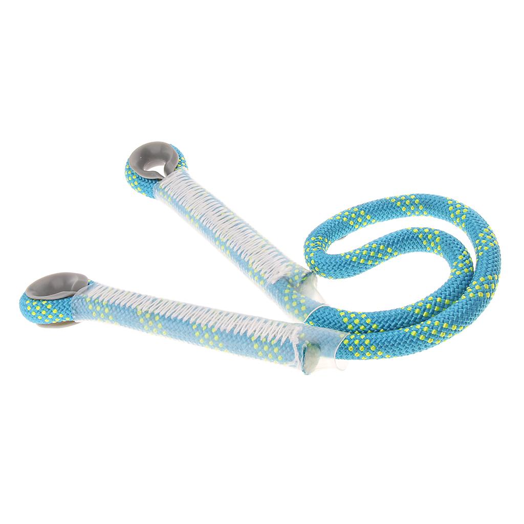 Climbing Knotted Pre-sewn Eye-to-Eye Prusik Loop Cord Static Rope Blue 60cm