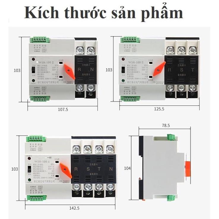 ATS chuyển nguồn tự động 2P 100A LS-Electric không gây mất điện cầu dao đảo chiều- CHÍNH HÃNG