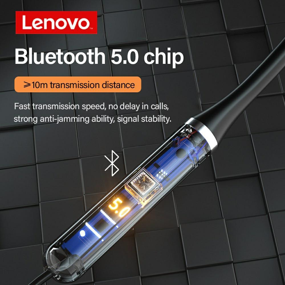 Tai Nghe Thể Thao Đeo Cổ Bluetooth Lenovo HE05X Chống Nước Âm Thanh HIFI Có Mic IPX5-Hàng chính hãng