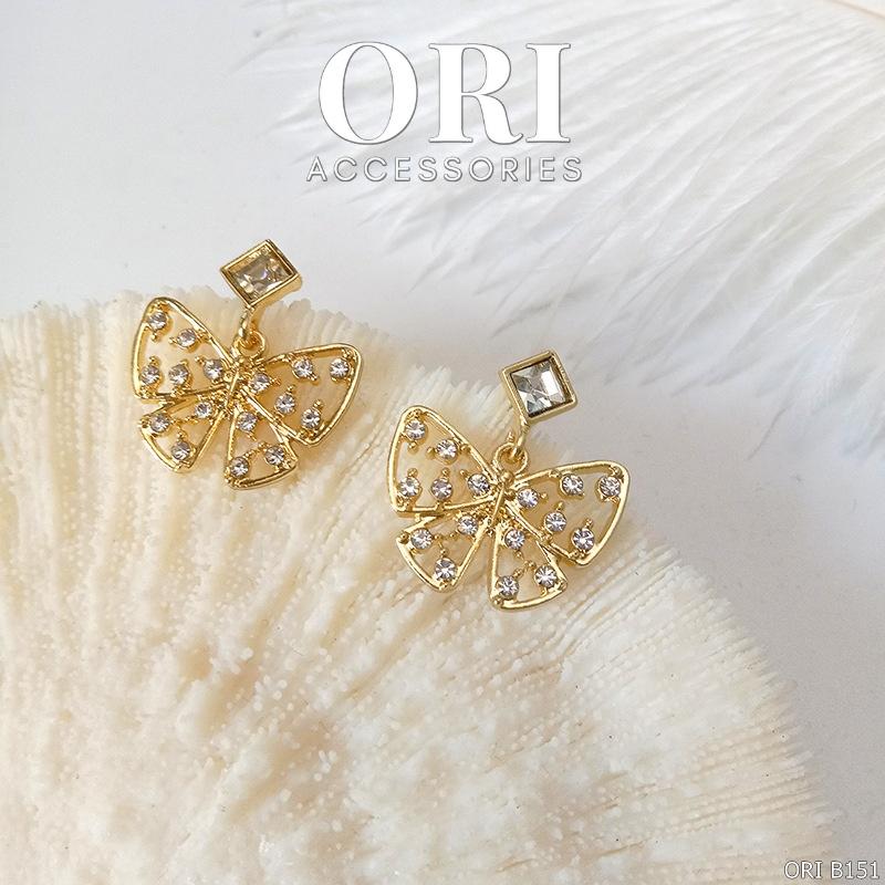 Bông tai nữ Cánh bướm đính đá Angela tinh tế sang trọng ORI ACCESSORIES B151