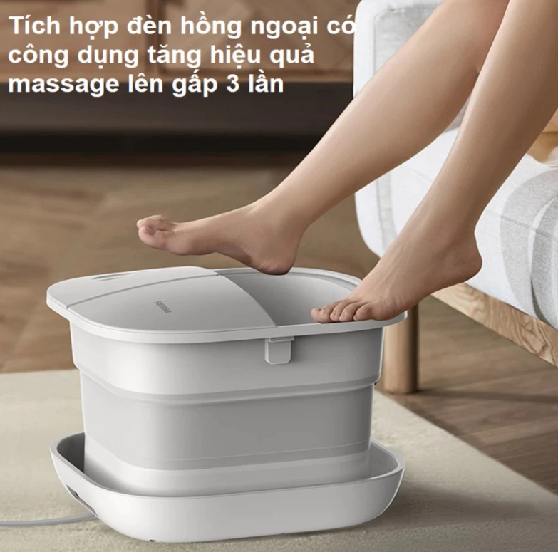 Bồn Ngâm Chân Massage Philips PPM6502 - Massage Thủy Lực - 3 Mức Nhiệt - Hàng chính hãng