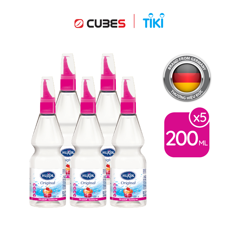 Combo Đường Ăn Kiêng Sweetener Huxol Original 200ml - Nhập khẩu từ Đức - Dành cho người tiểu đường, giảm cân, cao huyết áp