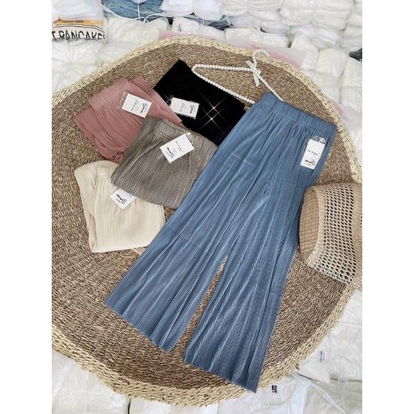QUẦN THUN GÂN TĂM ỐNG RỘNG THUN LẠNH SIÊU DAI SIÊU GIÃN