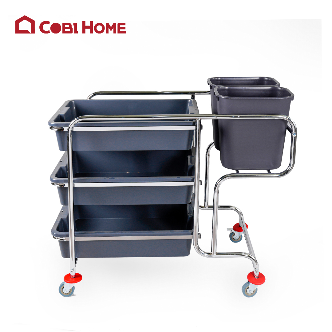 Xe đẩy dọn bàn, xe đẩy dọn chén dĩa cho nhà hàng