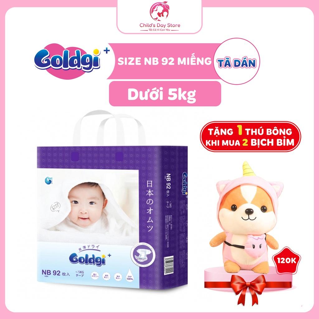 Bỉm GOLDGI Nhật -Tã Dán Các Size S84/M66/ L56. Childs_day