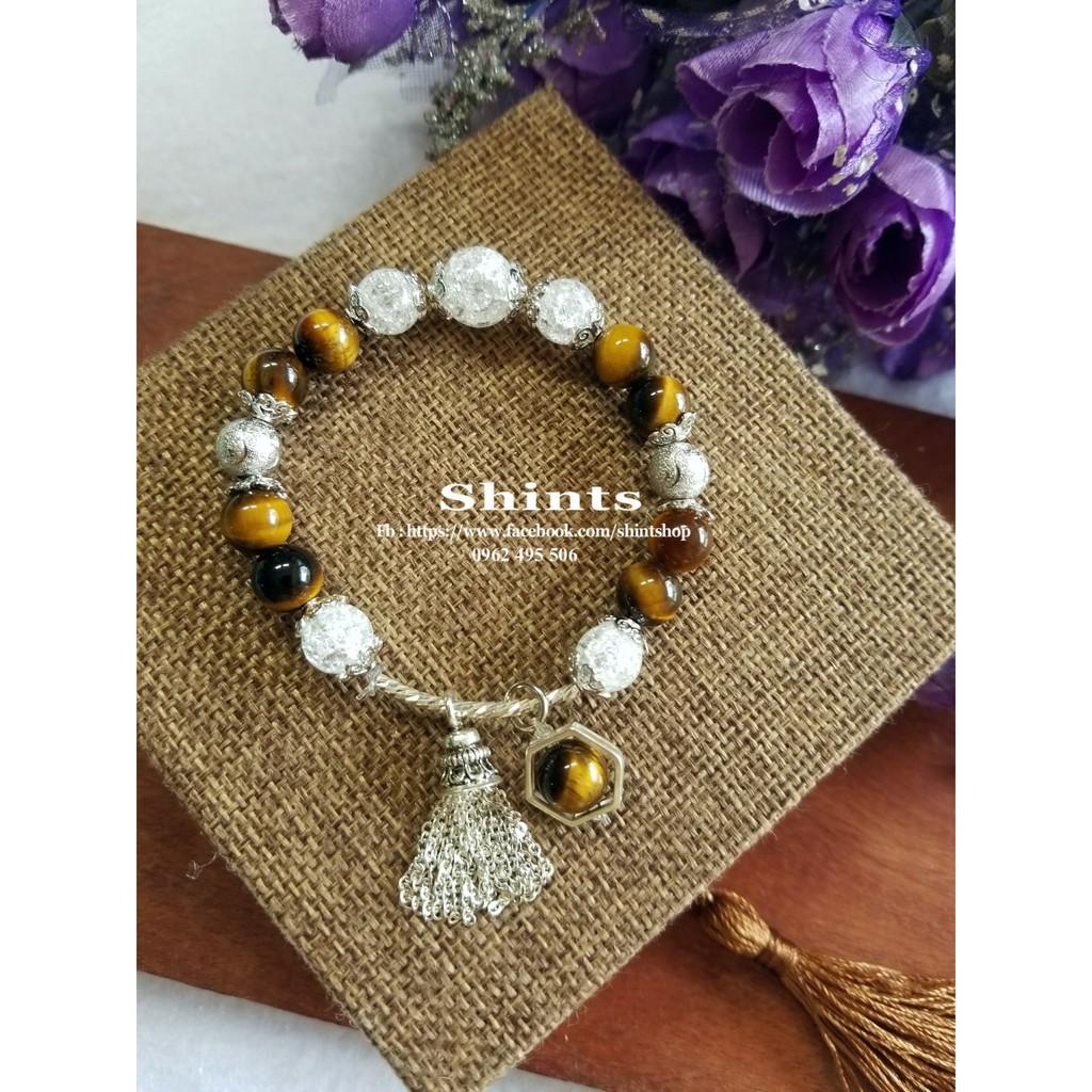 Vòng chuỗi đẹp mix charm cao cấp dành cho mệnh Kim, Thổ