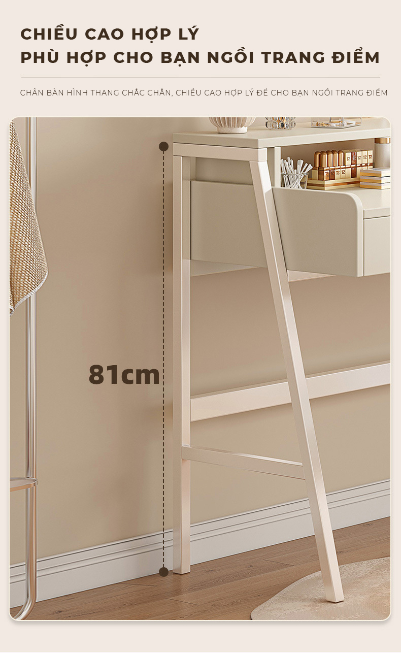 Bàn trang điểm kèm gương đèn LED thông minh thương hiệu IGA - GM175