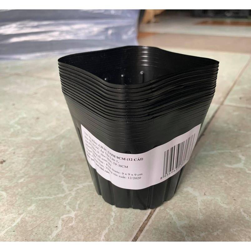10 Chậu to ươm cây - màu đen -