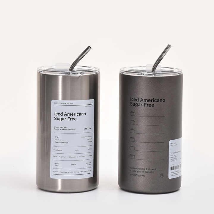 Cốc Giữ Nhiệt Ly Giữ Nhiệt Inox 304 Có Ống Hút Ly Uống Coffee 600ml