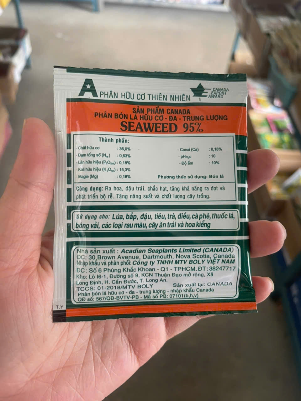 Phân Bón Lá Rong Biển Hữu Cơ , Kích Thích Ra Hoa, Đậu Trái, Chắc Hạt, Tăng Khả Năng Ra Đọt Seaweed - 10G