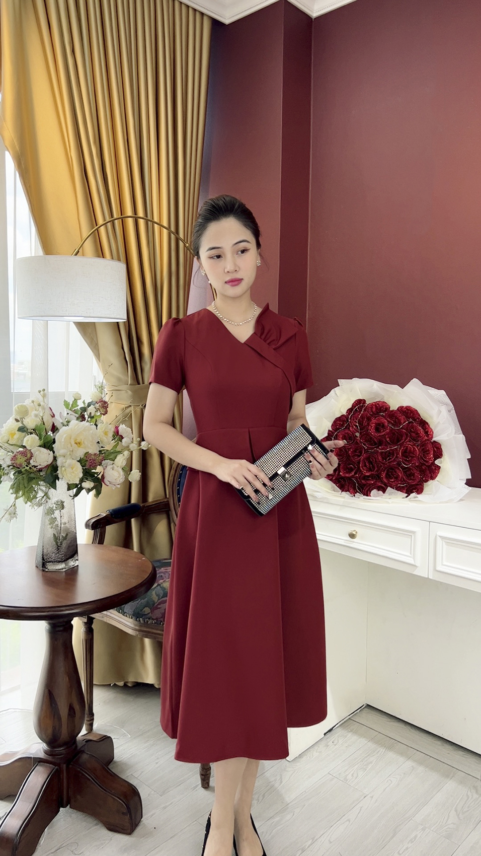 Áo Trung Niên [ Linh Trà ] (TM 861) Bigsize Màu Sắc Trẻ Trung Tươi Sáng Họa Tiết Sang Trọng Đi Làm Đi Tiệc Cho Bà Cho Mẹ