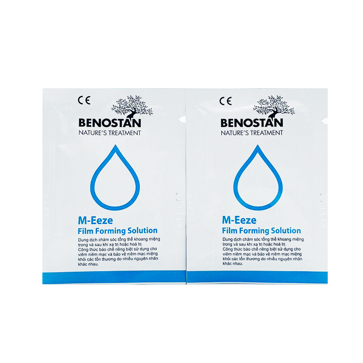 Benostan Nature's Treatment M-Eeze Film Forming Solution - Dung dịch tạo màng phim dùng cho niêm mạc miệng (Gói 5ml)