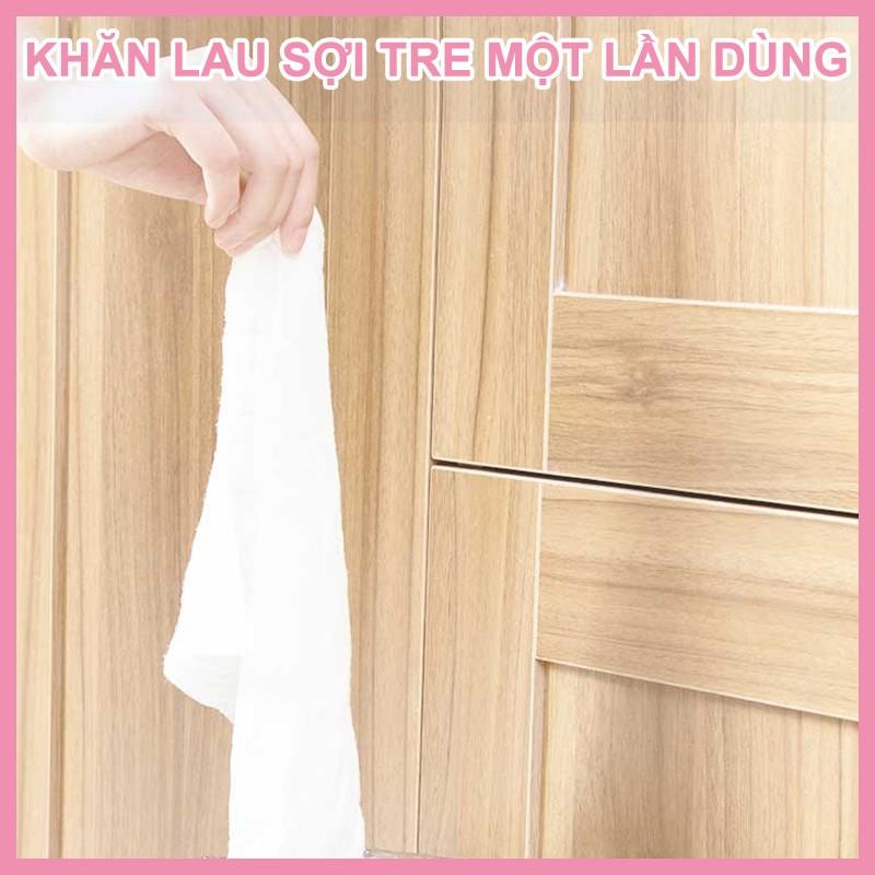 Khăn Lau Sợi Tre MyJae Một Lần Dùng Lau Bề Mặt, Đánh Bay Dầu Mỡ 20cm x 25cm (30 Cái/Bịch)