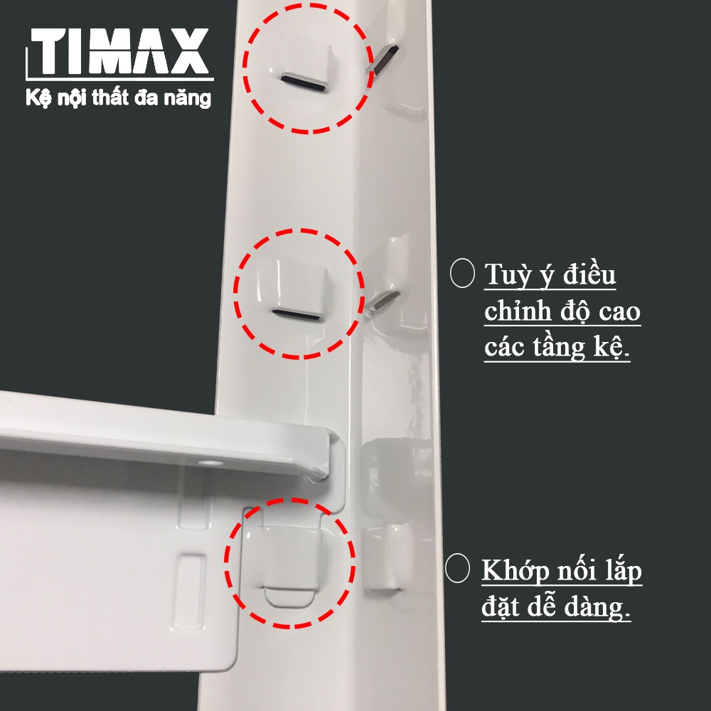 Tủ kệ đầu giường TIMAX ,Thép cường lực POSCO siêu dày 1.8mm chắc chắn, Sơn tĩnh điện 3 lớp siêu bền