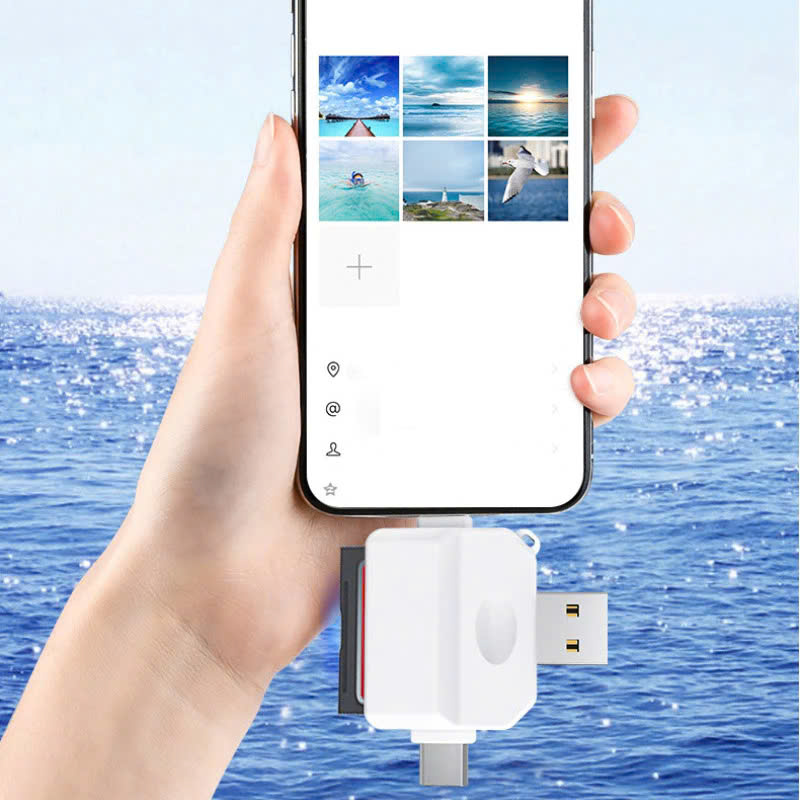 Đầu đọc thẻ nhớ SD, TF chân Type C, USB , IOS - Hàng Nhập Khẩu