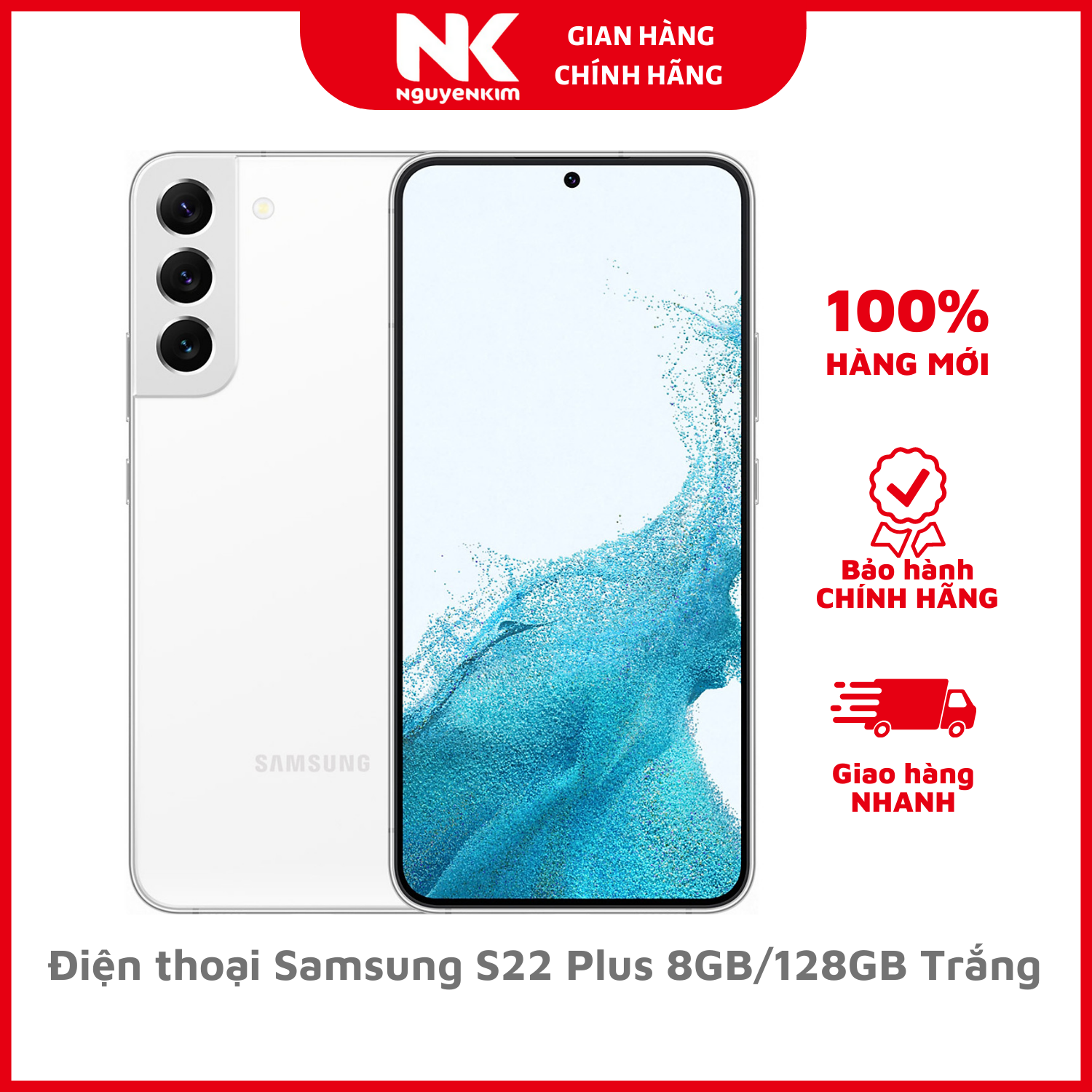 Điện thoại Samsung S22 Plus 8GB/128GB Trắng -Hàng Chính Hãng