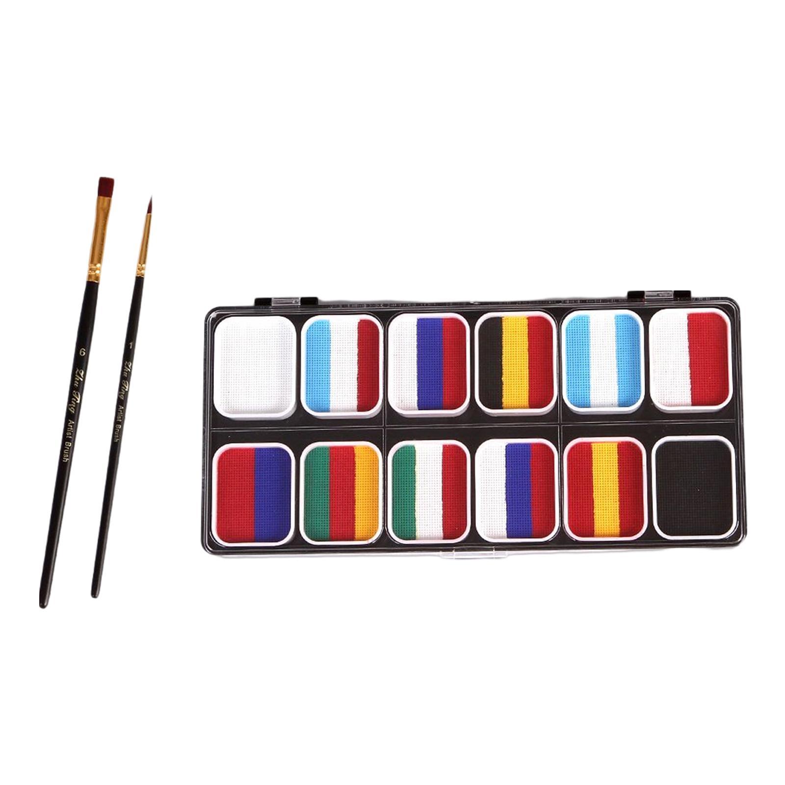 Face Body Paint Face Painting  Washable with 2 Brushes for Party