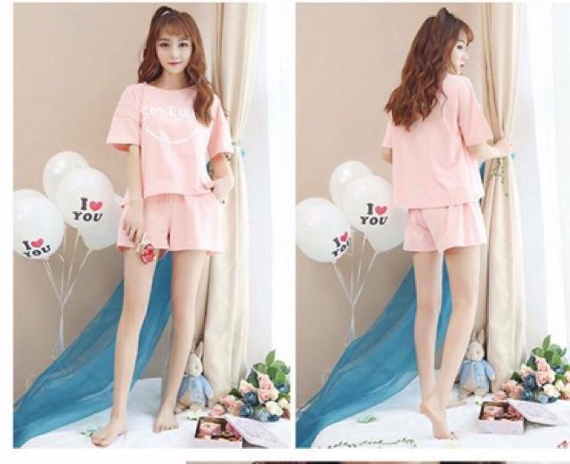 Bộ mặc nhà Smile - Ảnh cuối là ảnh thật