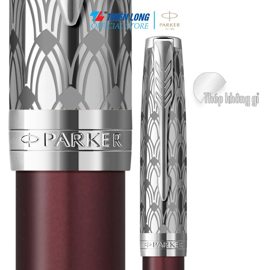 Bút bi cao cấp Parker SON X-M Red CT GB-2119782 - Thép không gỉ