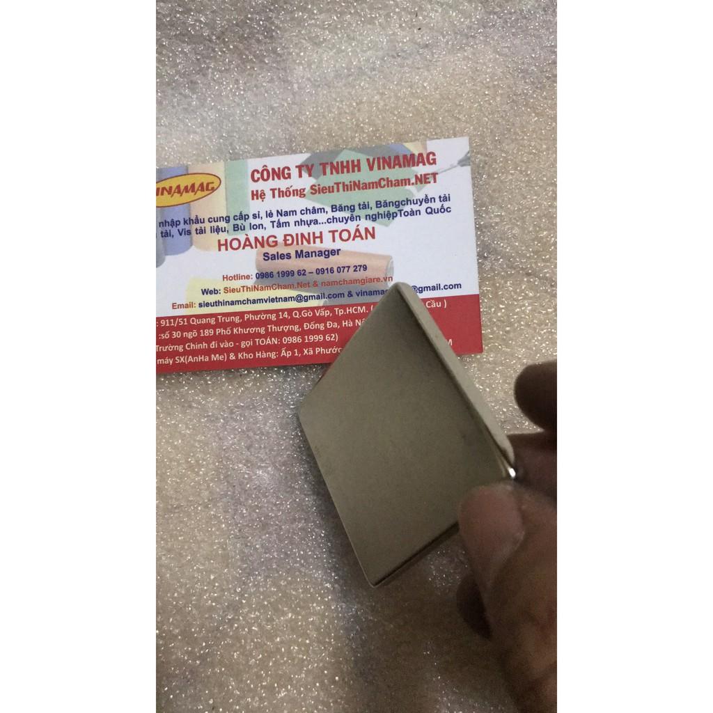 Nam châm viên trắng đất hiếm 60x40x5mm