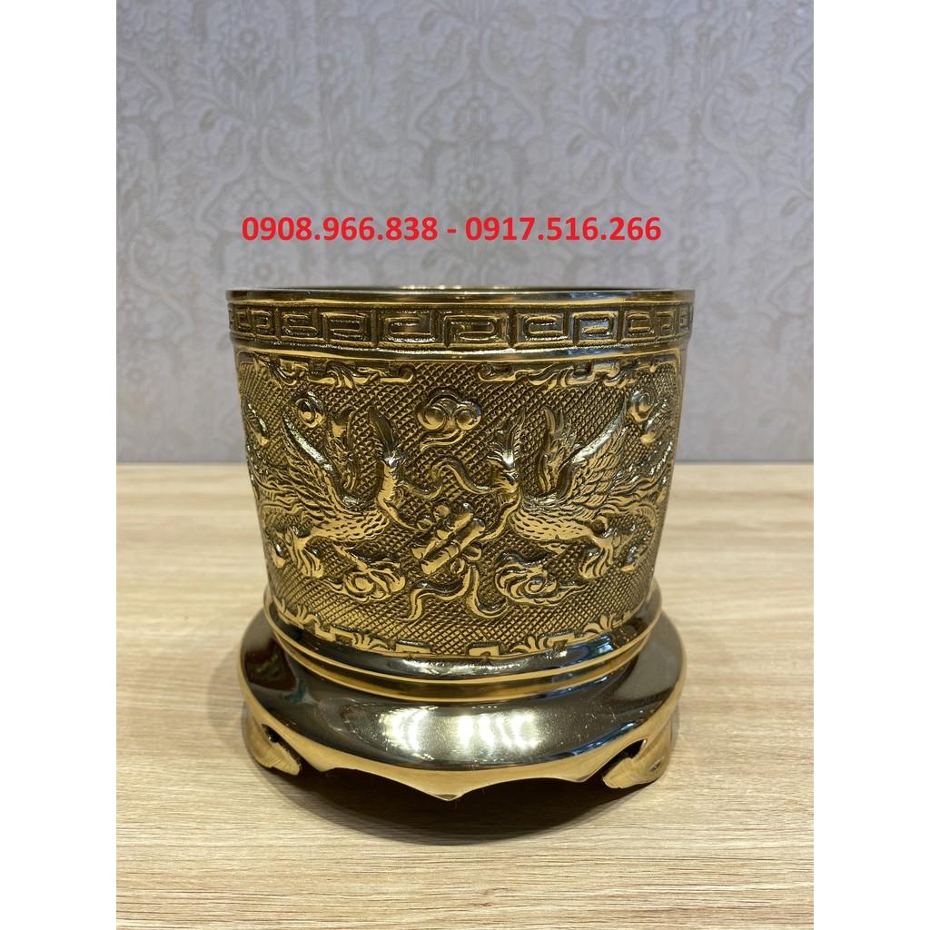 Bát hương Long Phụng bằng đồng 20CM ĐÚC THỦ CÔNG BẰNG ĐỒNG VÀNG