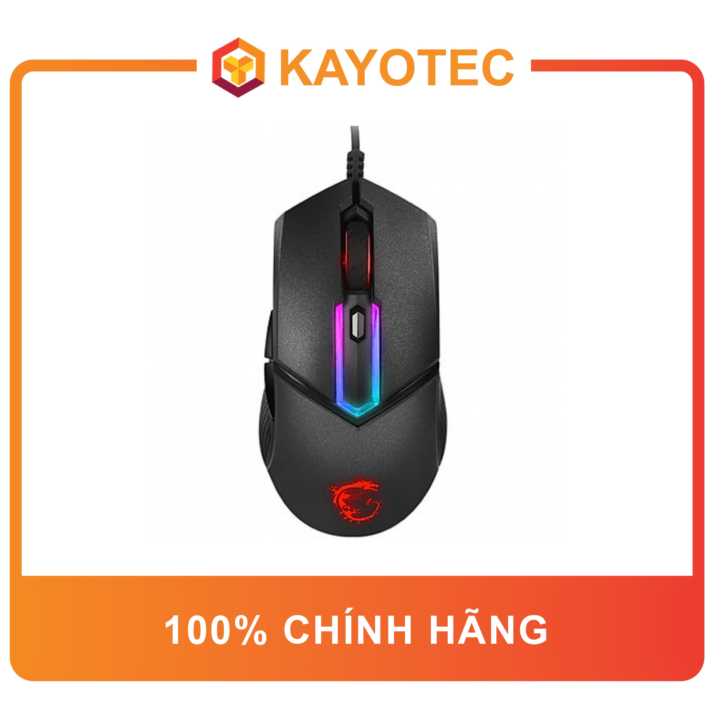 Chuột gaming có dây MSI Clutch GM30 (màu đen) Hàng chính hãng