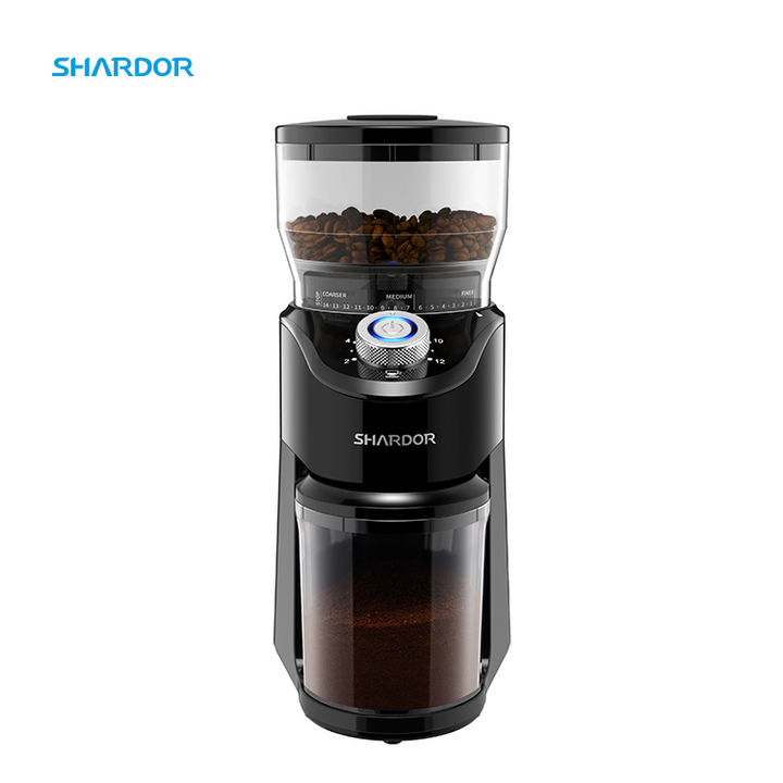 Máy xay cà phê CG845B xay cà phê hạt cho pha chế espresso pha máy, 14 cấp độ xay cafe từ thô đến mịn, thiết kể để bàn mini, hàng chính hãng